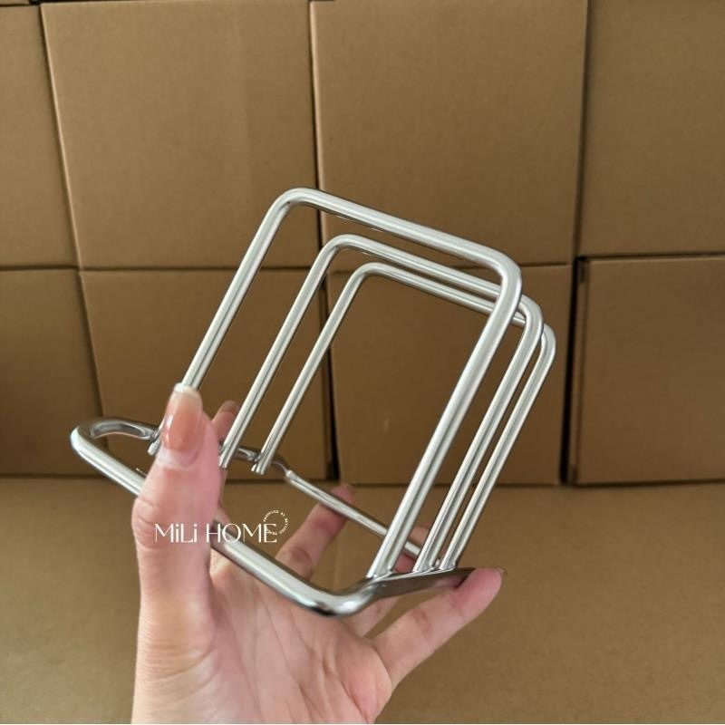 特价加厚不锈钢双格砧板架厨房加粗菜板锅盖收纳架现代简约置物架|undefined