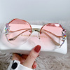 Glasses solar-powered, sun protection cream, crystal, sunglasses, 2023, Korean style, UF-protection, Chanel style