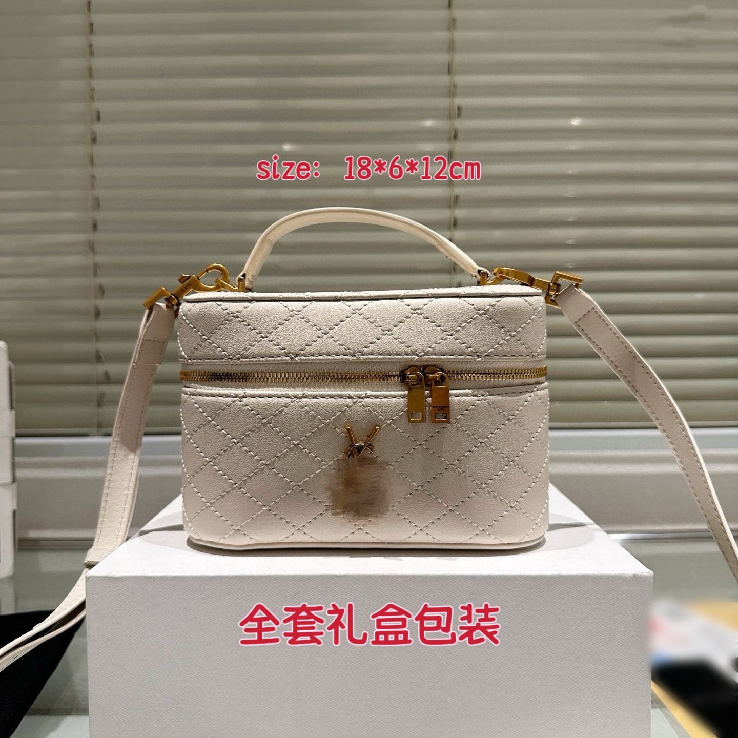 杨树林包包跨境新款手提包通勤小方包时尚斜挎包真皮化妆包高级感