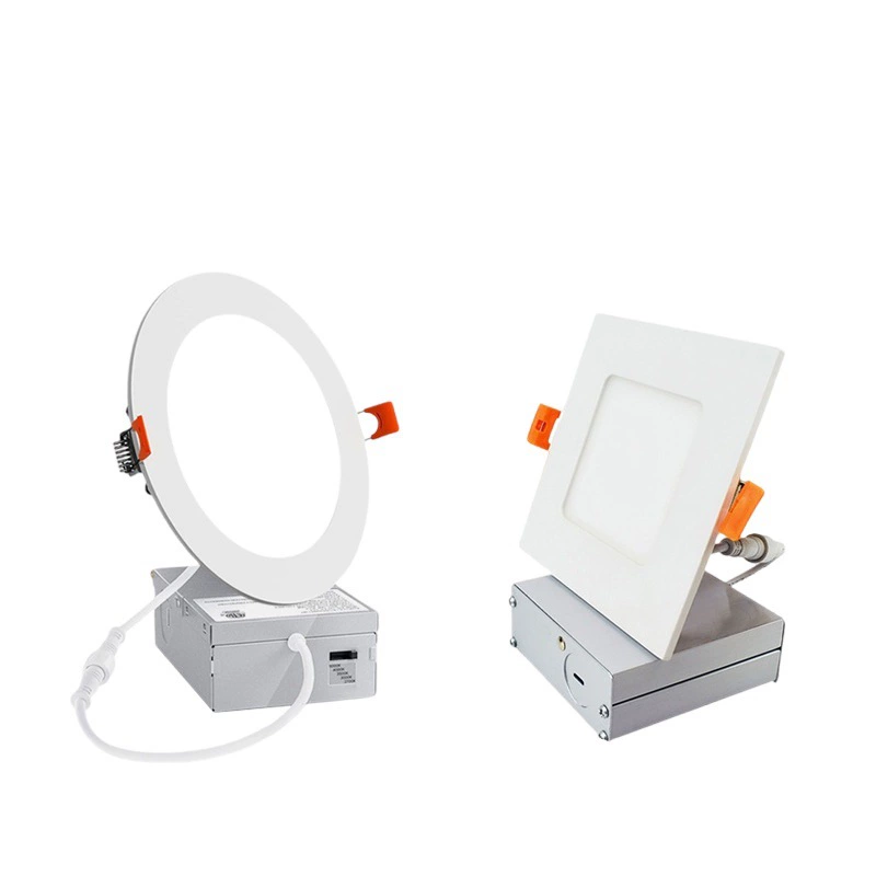 Панельный светильник из железной коробки 110 В встроенный круглый потолочный светильник Amazon Северная Америка трансграничная оптовая продажа 1 см ультратонкий потолочный светильник