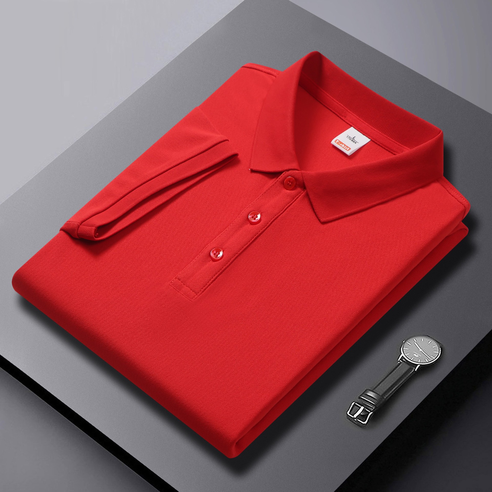 Camisas de algodón de perlas personalizadas LOGO gratis polo con solapa camiseta de manga corta para hombres y mujeres ropa de trabajo de verano fábrica transfronteriza al por mayor