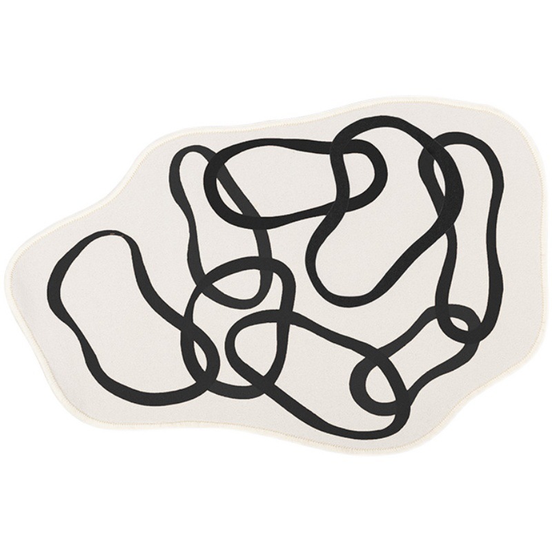 A5L跳躍的圓超大地墊地毯客廳用大面積墊絨面可機洗簡約設計