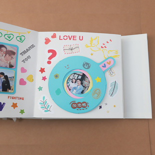 DIY Handmade Book Stereo Book Homemade Semi-Finished Mechanism Photo Album for Couples Birthday Love Valentine's Day Gift