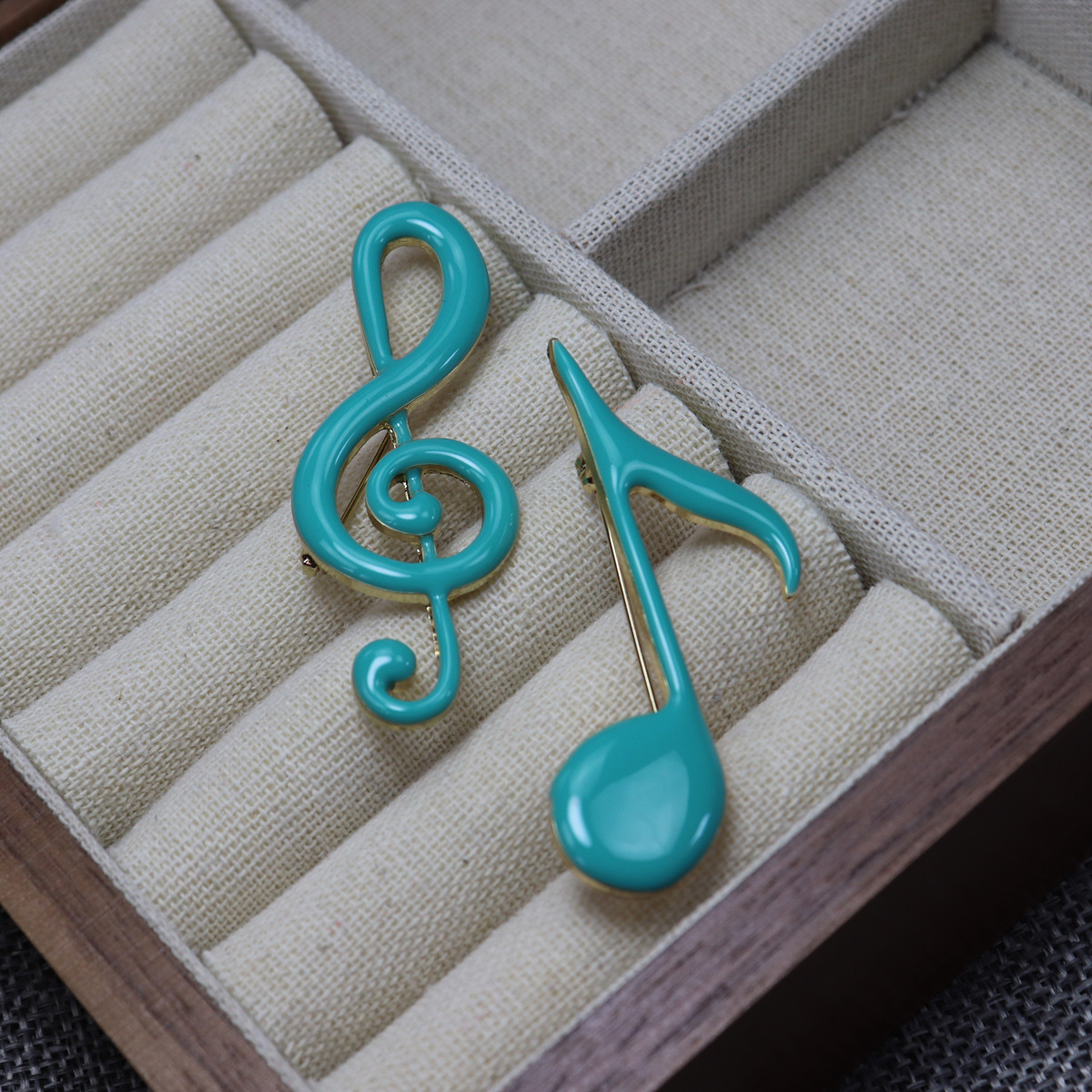 Original Academy Style Multicolor Handmade Enamel Notes Music Student Brooch Corsage Clothing Accessories