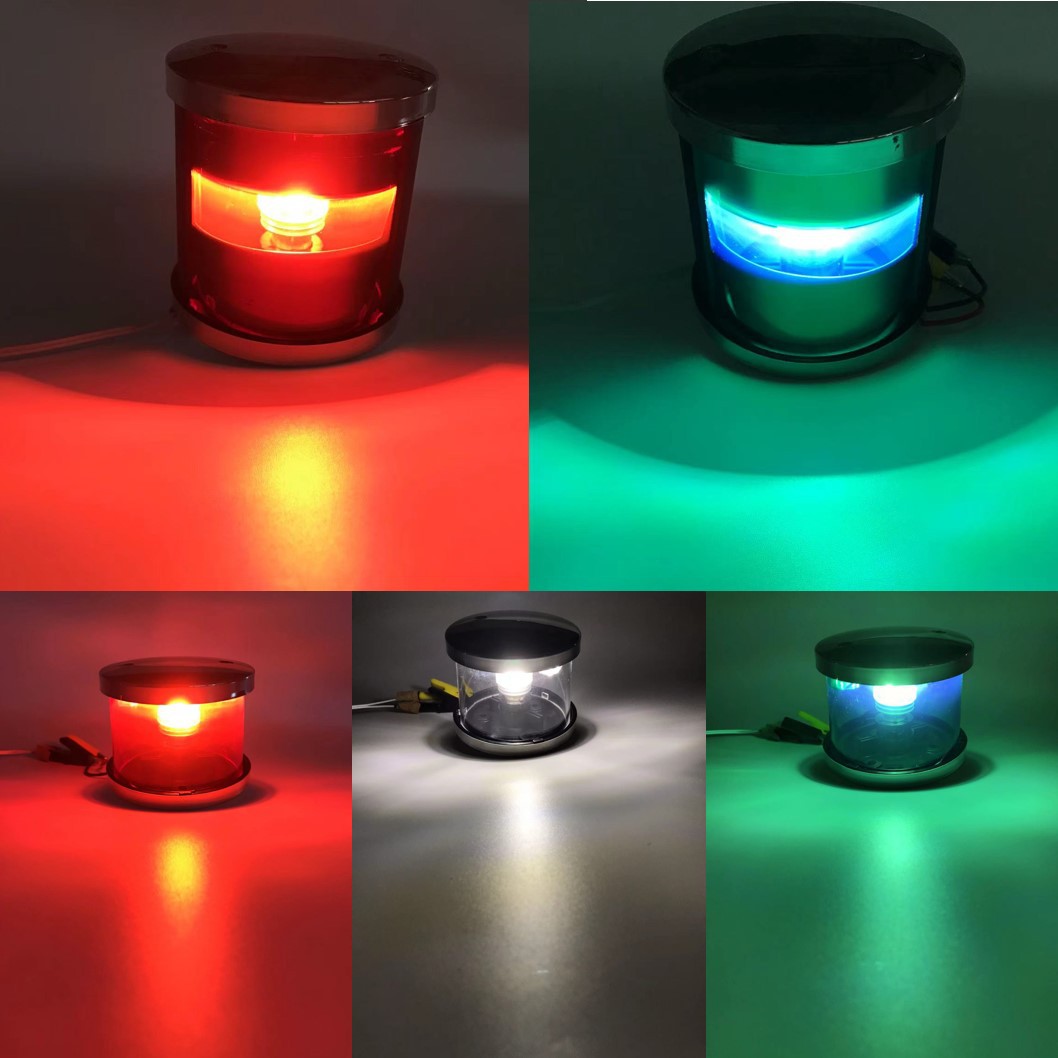 升级船用单层航行信号灯304不锈钢右舷灯LED左舷