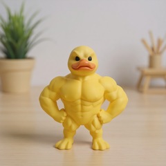 跨境新品3d打印有趣肌肉鸭玩具搞笑站立鸭子家居装饰桌面摆件玩具