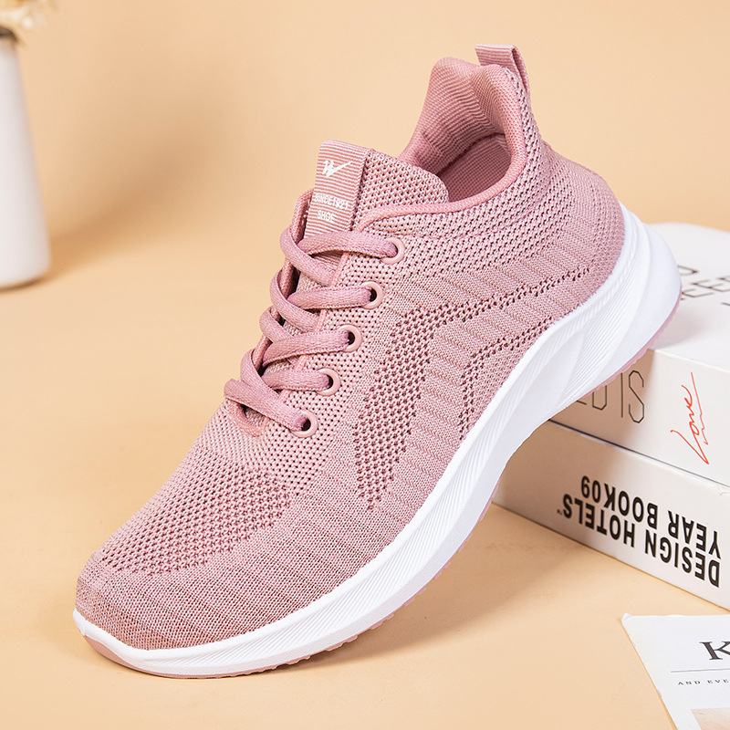 Women's Sports Sneakers 2023 Spring Flyknit Fashion Casual Trendy Breathable Outdoor Running Shoes Low-top Mesh Women's Shoes