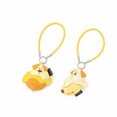 2025 クロスボーダー漫画キーホルダーバナナマンゴー犬学生ご褒美ギフト革キーホルダーペンダント卸売