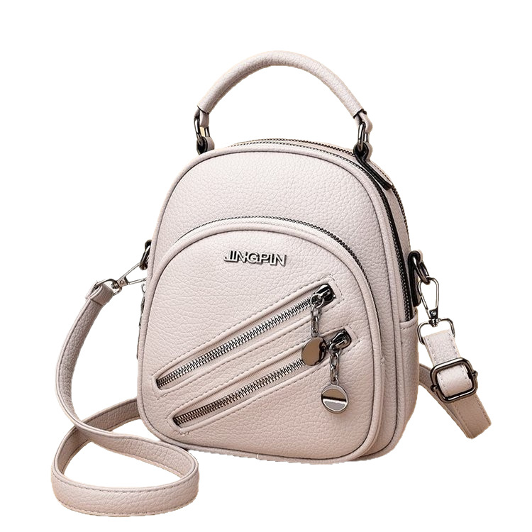 2026 textura transfronteriza mochila de cuero suave para chicas moda damas regalos prácticos bolsos de alta calidad de color sólido