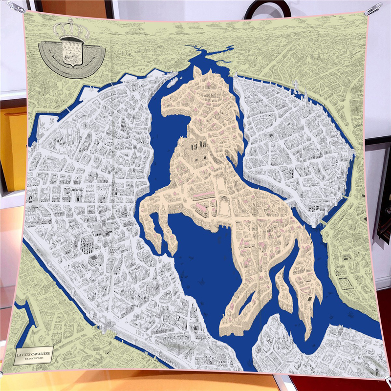 [Horse City] 90cm large square scarf women's all-match summer sunscreen scarf seaside beach sunshade shawl scarf