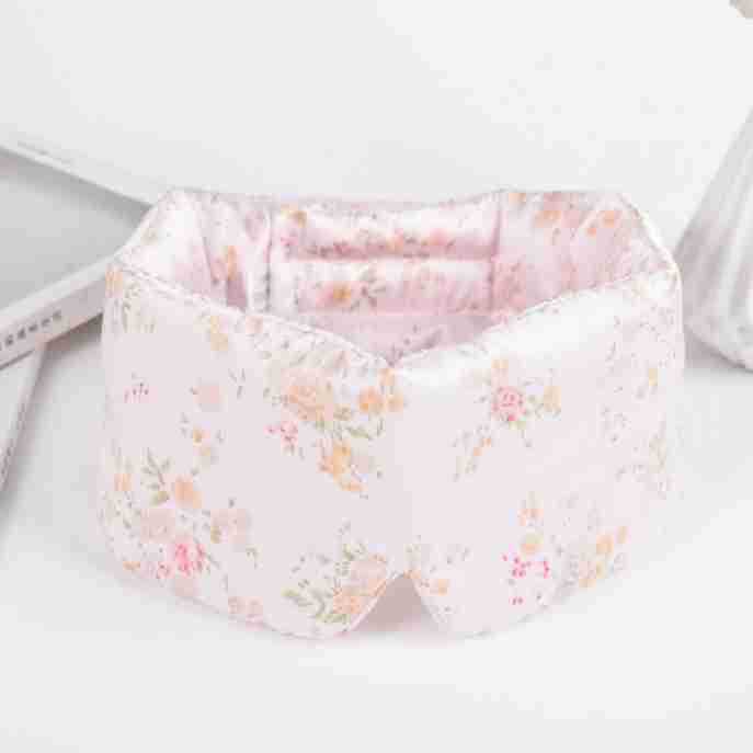 Máscara de ojo de seda de mora Máscara de ojo de seda de velcro