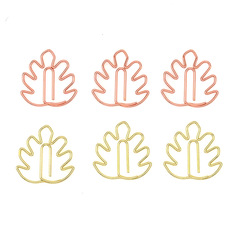 卡通創意龜背葉回形針跨境熱銷金屬書籤異形曲別針紙夾批發