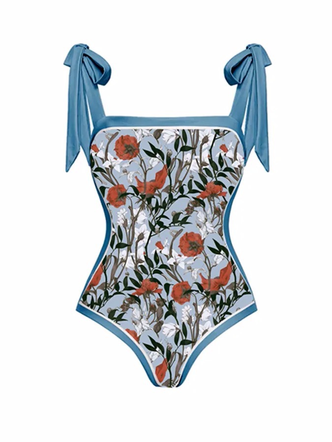 Women's Vacation Ditsy Floral 2 Pieces Set One Piece Swimwear display picture 8