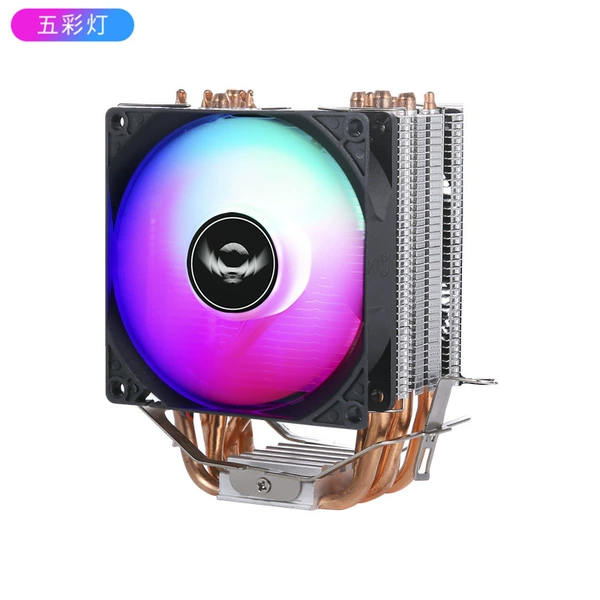 Block 6 copper tube-3 needle speed-black frame white leaves-9cm colorful lamp-1 fan-1 bracket