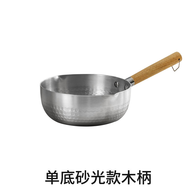 麦飯石雪平鍋日本式家庭用キッチンミルク鍋木柄は鍋にくっつかない。|undefined