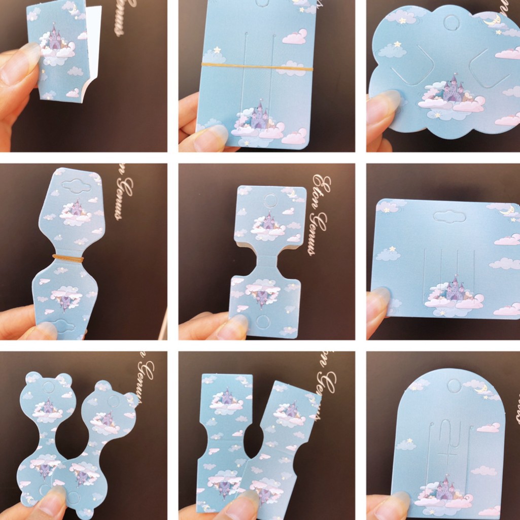 现货饰品发夹卡皮筋包装配件儿童发绳纸卡发圈挂卡发圈卡纸批发