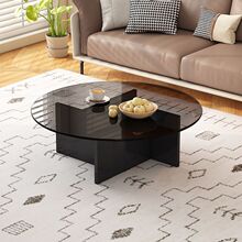 环保E0级意式钢化玻璃茶几北欧现代客厅卧室全新设计复古茶几复古