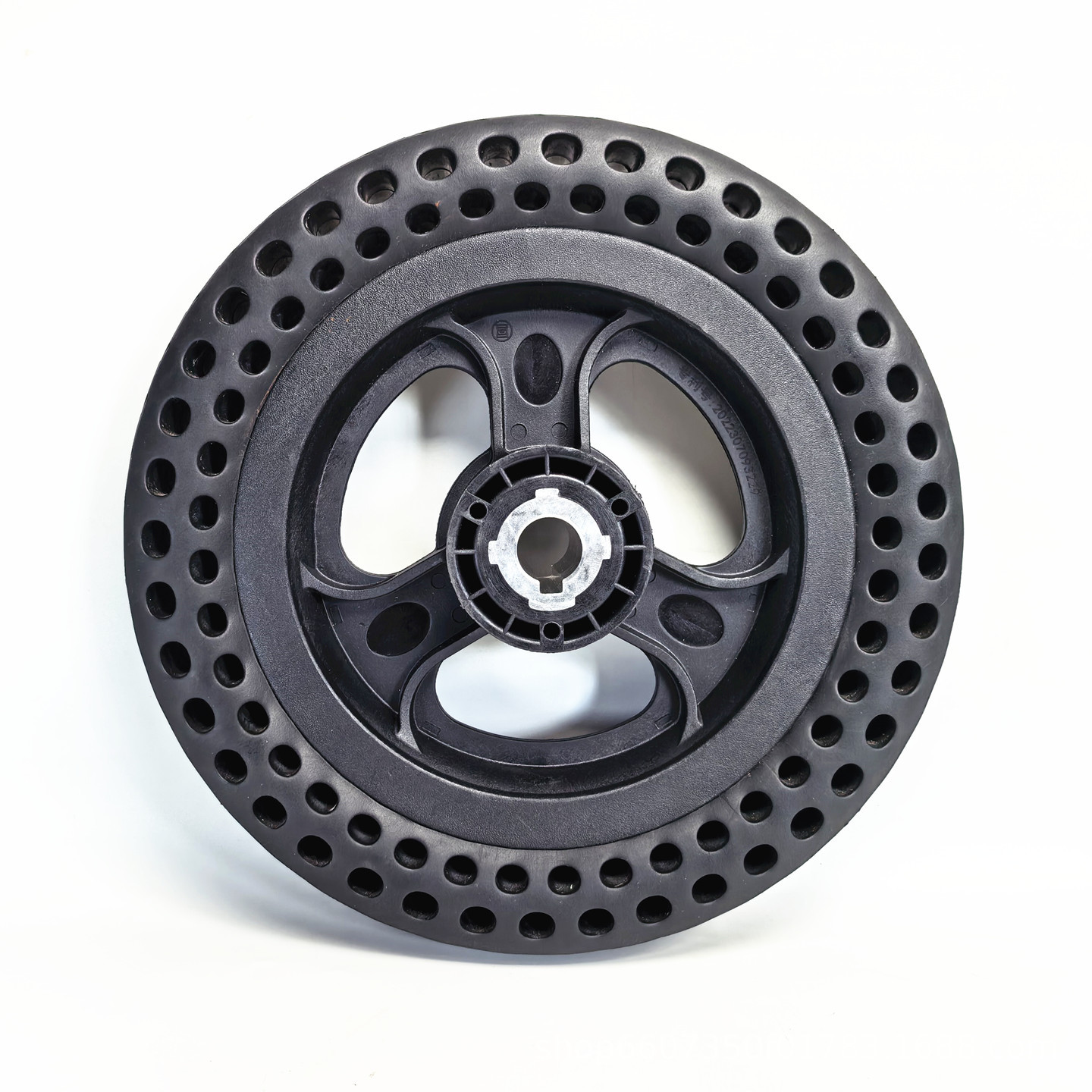 10x1.8 honeycomb solid tire complete wheel 10inch electric wheelchair rear wheel key slot type drive wheel assembly