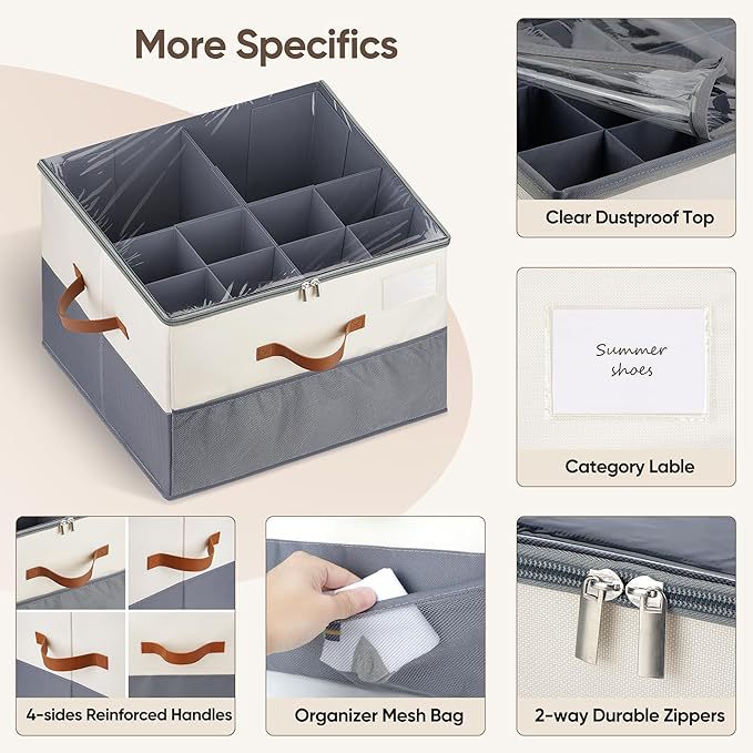 Caja de zapatos de almacenamiento de zapatos Artefacte de almacenamiento de zapatos Caja de almacenamiento de tela 16 Instalación gratuita Amazon de alta calidad
