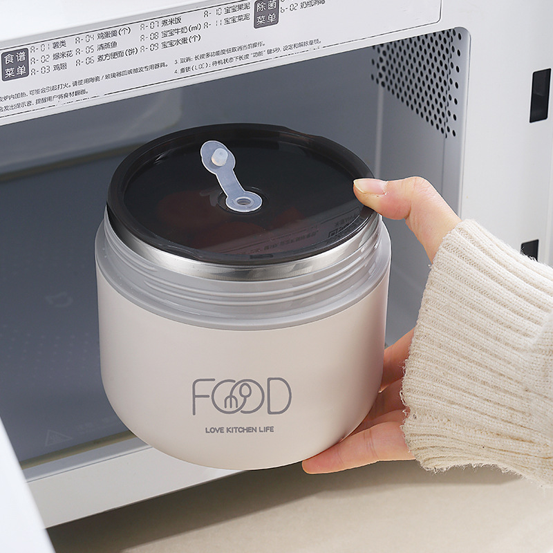 Lonchera Aislada de Acero Inoxidable 304 para Estudiantes, Tazón de Almuerzo Portátil, Lonchera Bento para Uso Doméstico, Olla para Sopa para Trabajadores de Oficina, Taza para Desayuno