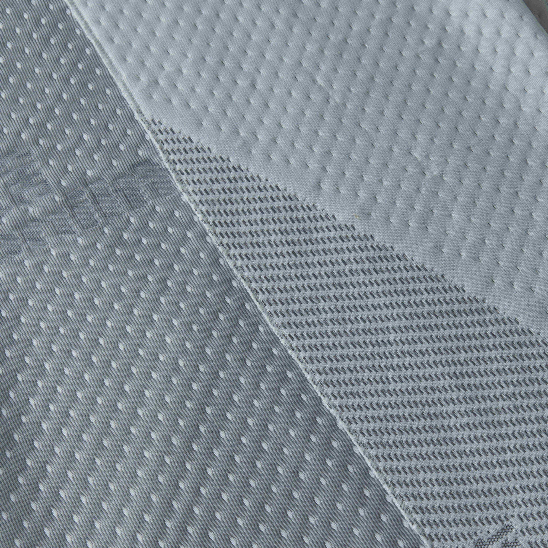 220 gramos gris claro unilateral tejido jacquard tela de colchón de tela de malla transpirable redonda