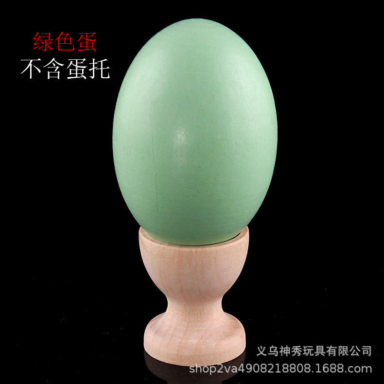 Huevo de simulación de madera DIY material estudiante niños pintado a mano graffiti huevo de pollo de madera blanco embrión pintado huevo colorido de Halloween