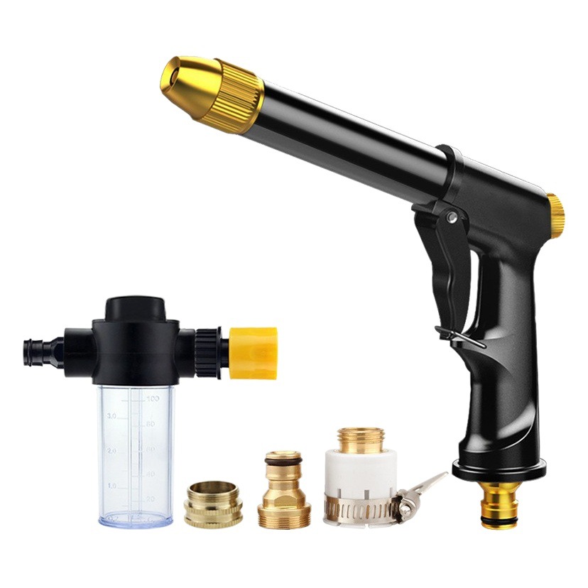 Lavado de coches directo de fábrica conexión de alta presión pistola de agua del grifo lavado de vidrio piso herramienta de lavado de coches de alta presión pistola de metal
