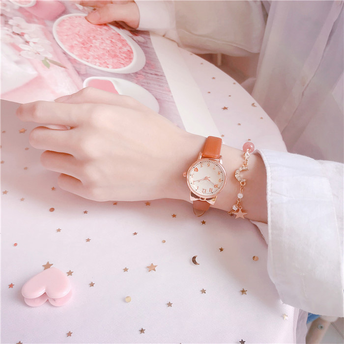 Nouveau Instagram femmes mignon coeur femme étudiant Quartz étoile lune Bracelet montre combinaison ensemble_voghion.com