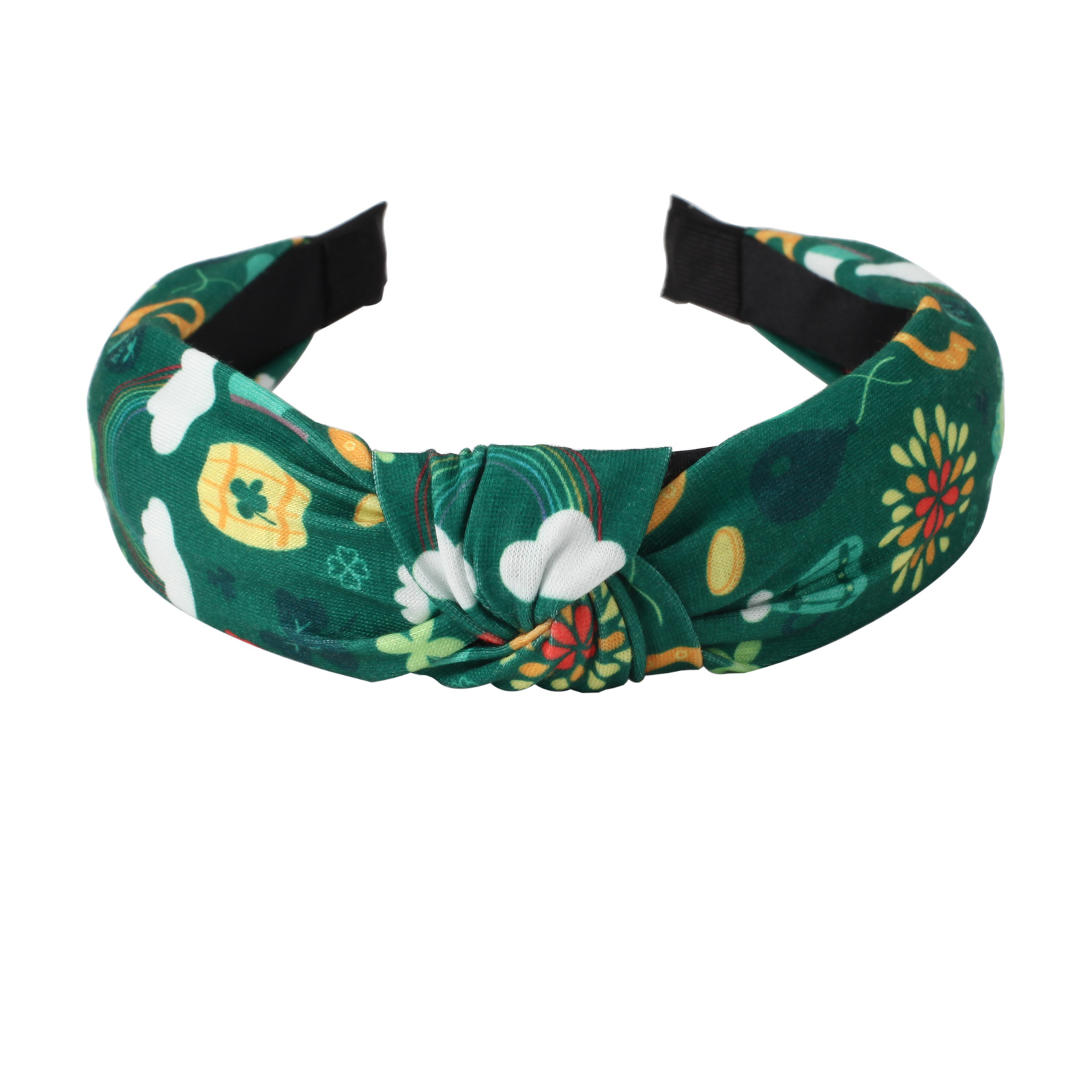 134g Weight Hair Band Hair Accessories Type 1 Piece Quantity Party, Festival Occasion St. Patrick Festival Shamrock Pattern All Seasons Season Women's Gender Classic Style Style Green Color Classic Style Women's Shamrock Cloth Hair Band 19