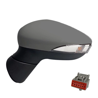 Reversing Mirror, Rear mirror/rearview mirror assembly - 6-wire-electric-adjustable-mirror-turn-signal-heating-8-hole-unpainted-l