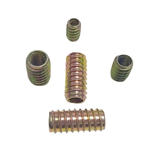 Metric iron male and female threaded nuts 4mm 6mm 8mm 10mm without cover blind hole no intermediate hexagonal straight through iron belt male and female threaded