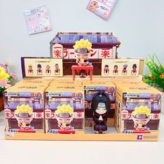 新品万代火影忍者疾风传拉面主题盲盒Q版桌面摆件男礼物鸣人佐助