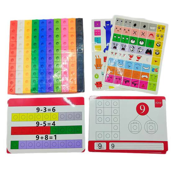 Puzzle toys four-square children early education three-dimensional training square building blocks teaching aids mosaic cube math game