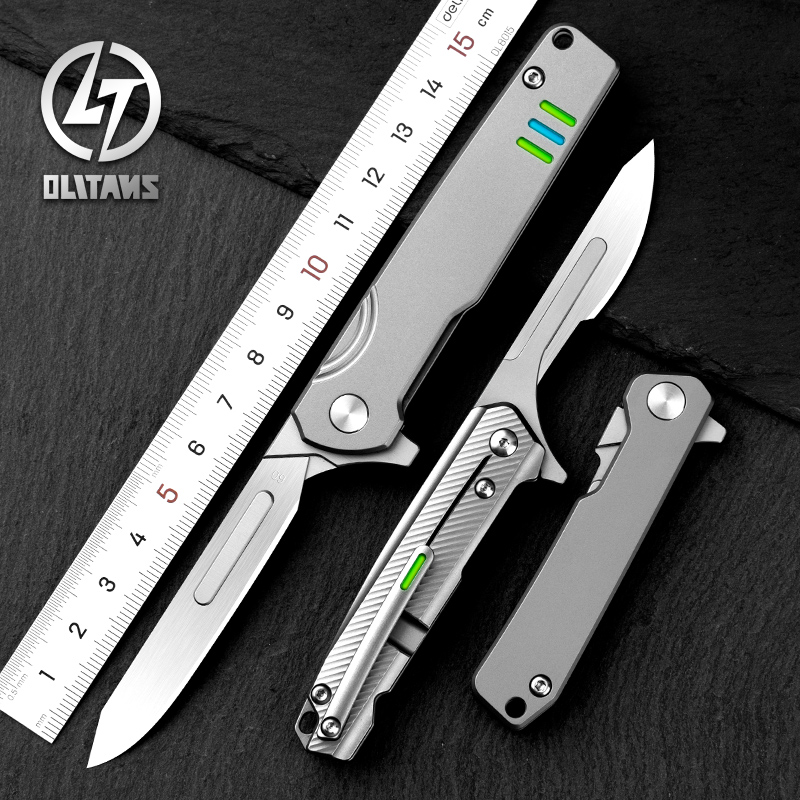 小刀轴承手术DC便携迷你E防身开箱美工刀快递钛合金TC4工具折叠刀