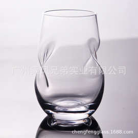 定制日式手握玻璃杯扭纹威士忌杯创意威士忌酒杯无茎酒杯水杯定制