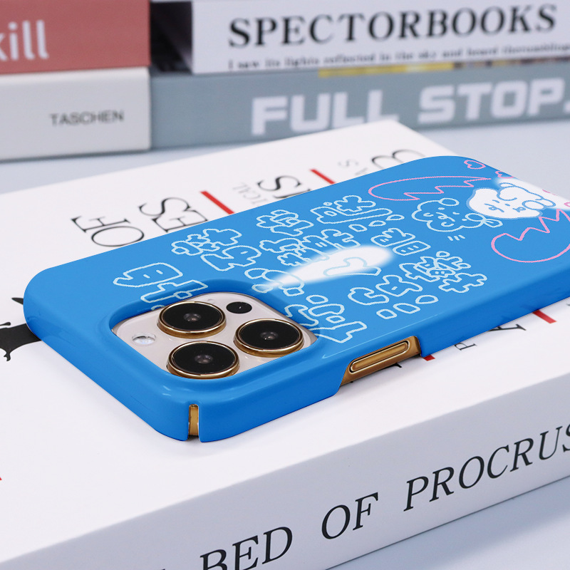 Fluorescent Blue Cool Apple 11 Phone 12promax/xs Film 8plus/xs Hard Case_voghion.com