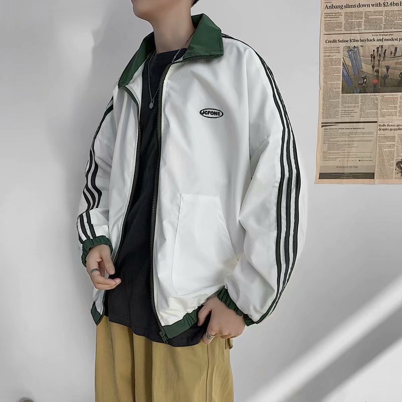 Student Jacket Men's Spring and Autumn Korean-style BF Harajuku Couple's Embroidered Jacket Internet Popular Trendy Brand Ins All-match Casual Wear