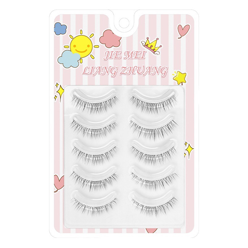 Pestañas de mamá ~ pestañas postizas naturales afilado de aire suave ultra-fino tallo transparente Pequeño Diablo