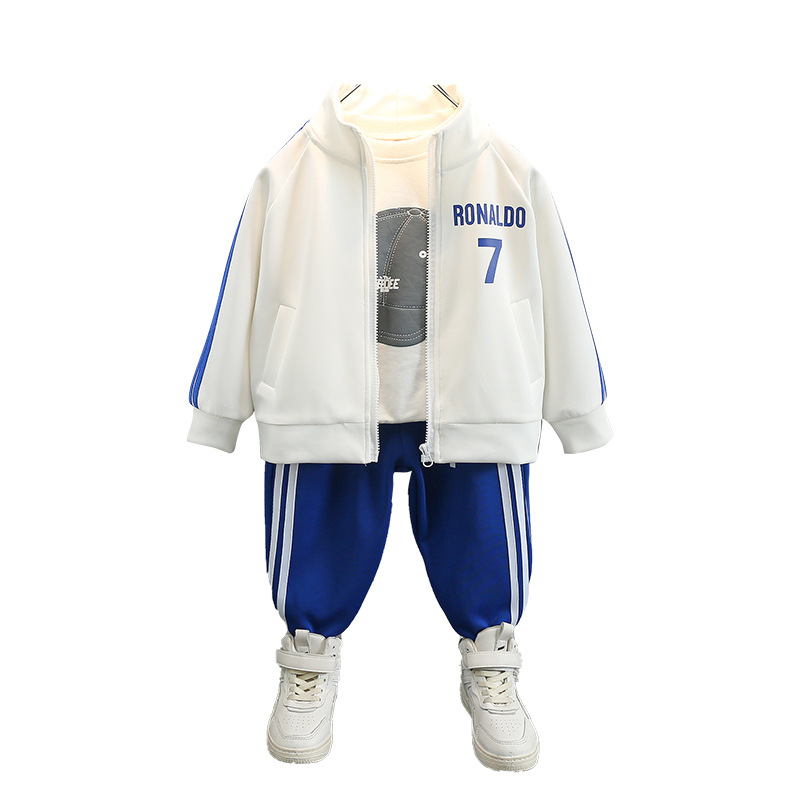 Traje de ropa de otoño para niños 2024 suéter de primavera y otoño para niños deportes de dibujos animados suéter de bebé de dos piezas de moda