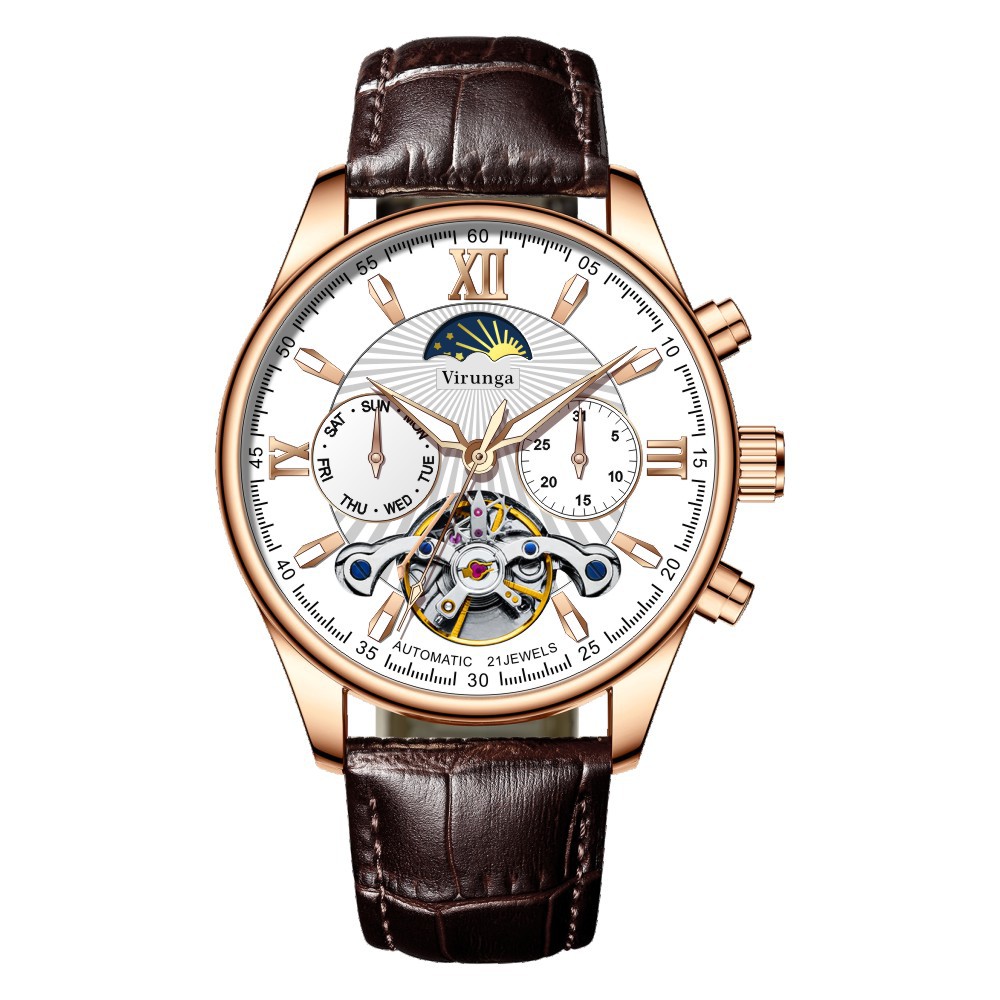 Brown with Rose shell white surface