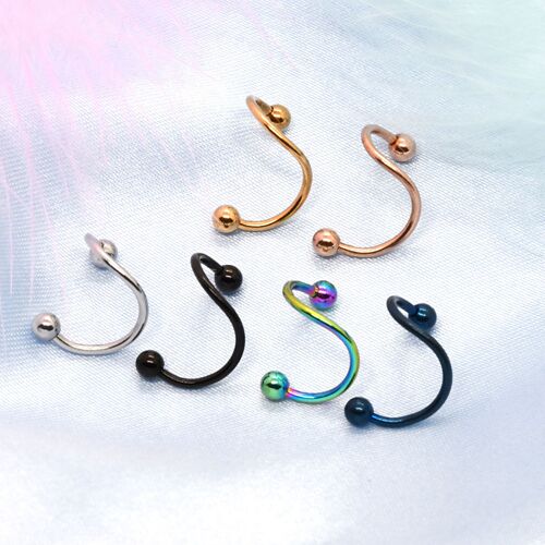 Manufacturer wholesale screw rotating spring earrings for women Hong Kong flavor niche ins cold style stainless steel double layer spiral ears