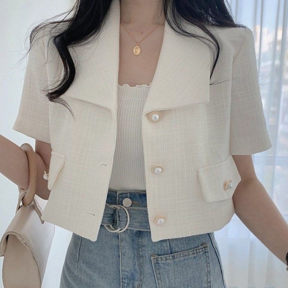 Short summer classic suit jacket