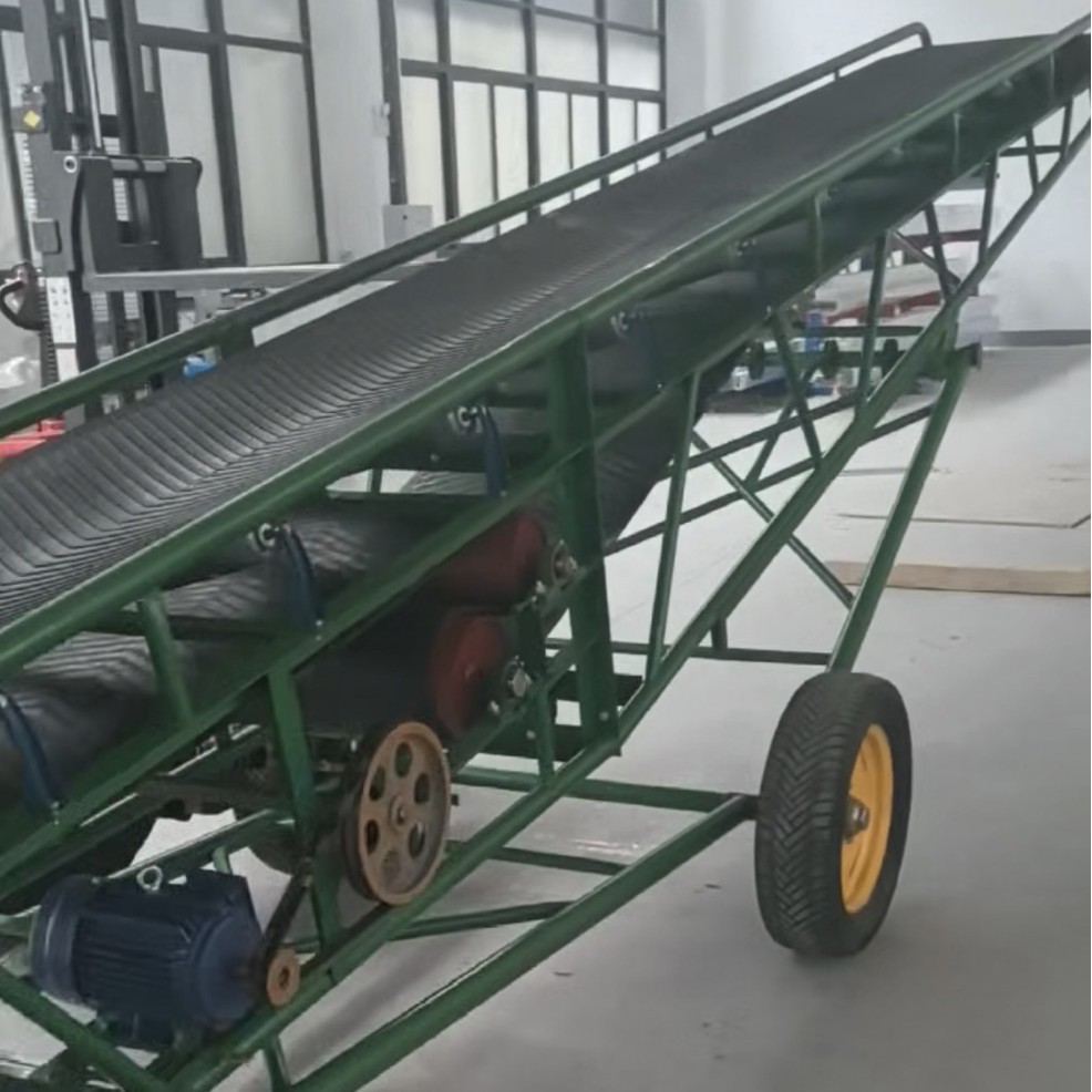 慈溪爬坡输送机粮食食输送带传送带颗粒料提升传送机滚筒流水线