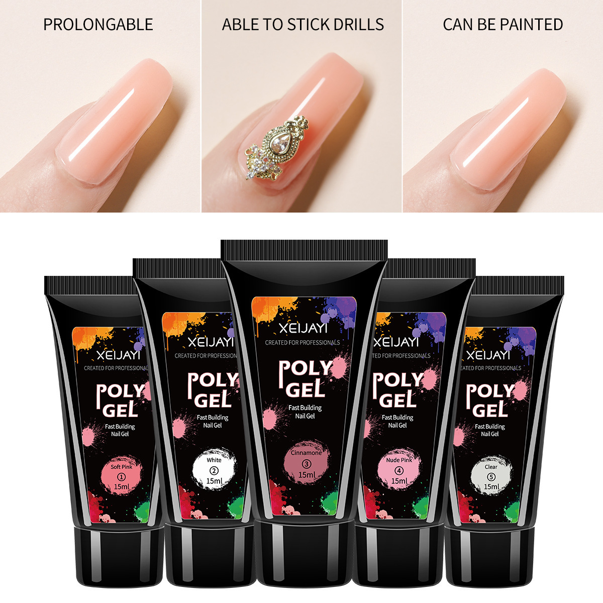 Extensi&oacute;n de cristal pegamento traje de u&ntilde;as arte fototerapia pegamento 15ml pegajoso diamante UV extensi&oacute;n r&aacute;pida sin bandeja de papel f&aacute;brica al por mayor