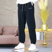 韩版简约男宽松直筒休闲裤百搭ins港风潮男裤2024潮男束脚裤子