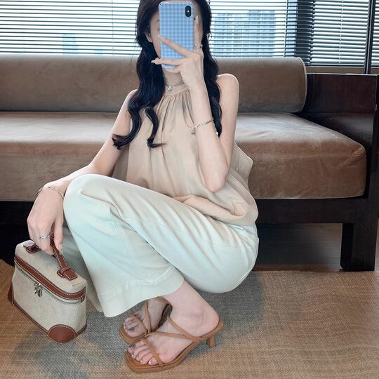 [sheii Su Yinyin] Minimal Temperament ~ Square Head with Xiao Mao and Sandals Women Wear Slippers and High Heel Shoes