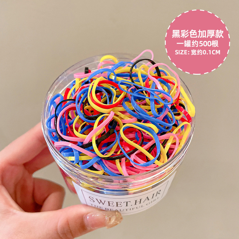 Caricatura encantadora anillo de pelo pulgar no daña el cabello de los niños correa de correa pequeña cuerda de cabello para niñas cuerda de cabello