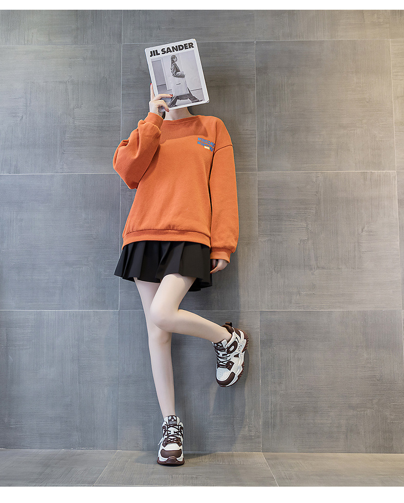 Giày sneaker nữ đế dày tăng chiều cao phong cách dad shoe mùa thu 2026 — M2503 Màu nâu, M2503 màu đen, M2503 màu xanh lam chi tiết 17
