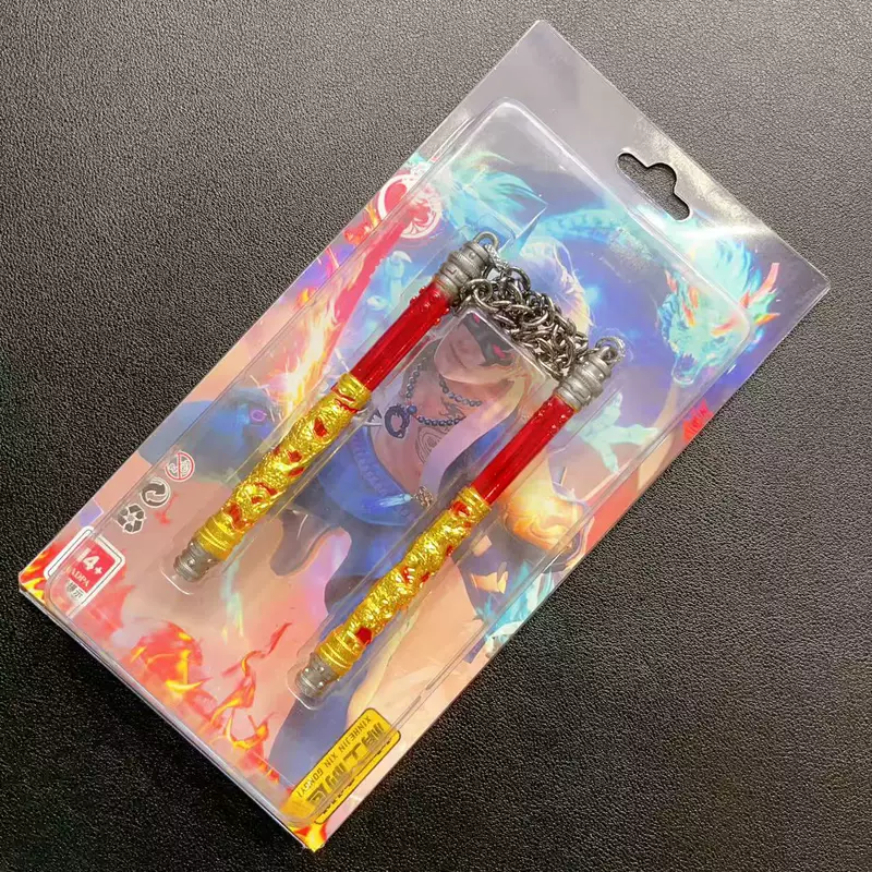 Игровой периферийный алюминиевый оружие модель Genshin Impact костюм Волчья погибель Дракон Нунчак Доулу континент модель