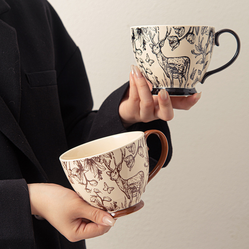 Nordic ins high-value mug household large capacity water cup ceramic…